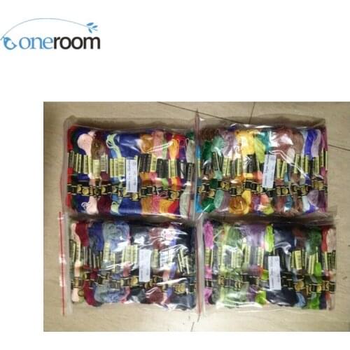 Oneroom Wholesale 8M Anchor Cross Stitch Cotton Embroidery Thread Floss Sewing Skeins Craft random color