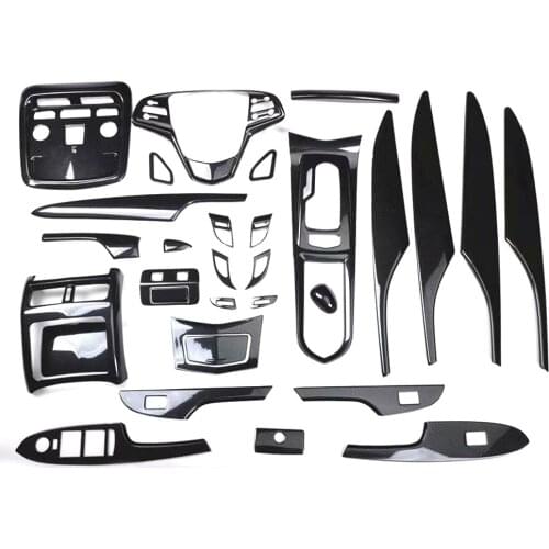 29pcs For Cadillac ATSL 2014-2017 Car Decoration Parts Trim Steering Wheel Cover Air Vent Frame Door Window Interior Styling
