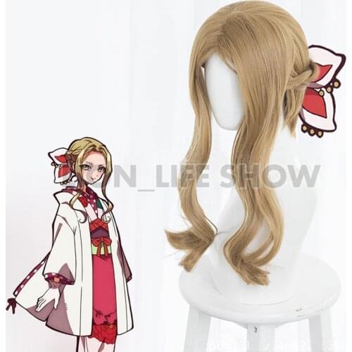 Anime Toilet-Bound Hanako-kun Yako Cosplay Wigs Twist Braid Linen Short Hair Wig + Free Wig Cap