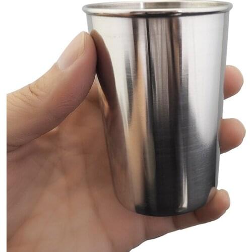 NorthernEurope Style 304 Stainless Steel Spray Paint Beer Cup Cold Water Drinks Cup Household 320/180/70/30ml Gargle Cup