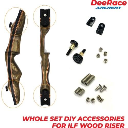 Archery Recurve Bow Whole Set ILF International Limbs Fitting Accessories Alignment Plate Kit for DIY ILF Wood Riser