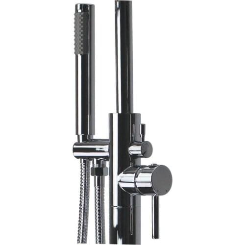 Vidric Chrome Silver Or Gold Pvd Double Handle Claw Foot Tub Shower Mixer Tap Valve Set 2-Handle Freestanding/Wall Mount Bathtub