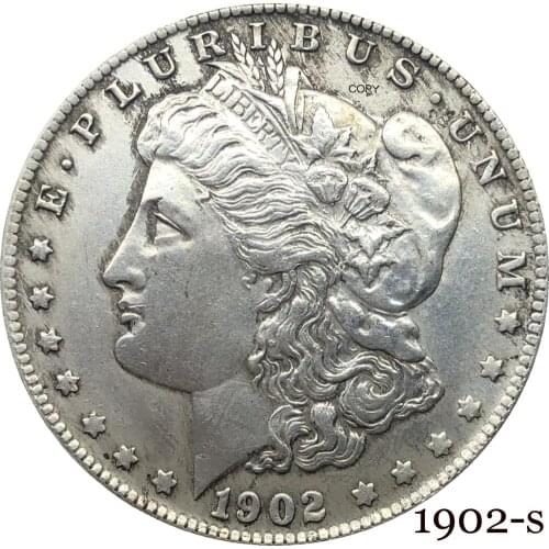 United States Of America 1902 S Morgan One Dollar US Coin Liberty Cupronickel Silver Plated In God We Trust Copy Coin