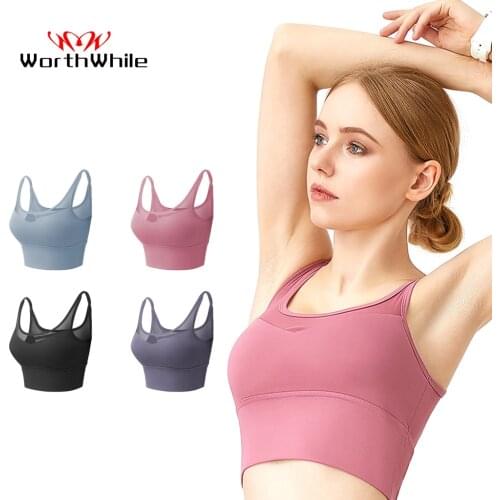 WorthWhile Women Seamless Sports Bras Breathable Quick Dry Yoga High Impact Bra Gym Fitness Running Sportwear Female Compression