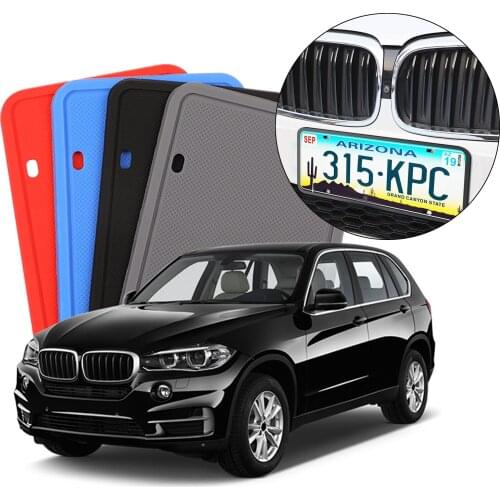 Rust/Rattle-proof Silicone License Plate Frame Car Modification Weatherproof with Screws Durable Auto Accessories Supplies