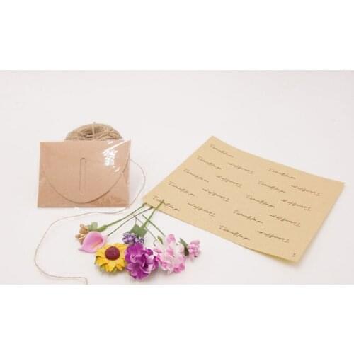 5PCS per pcs Vintage Square Heart Buckle Decorative Envelopes Kraft Paper Wedding Invitations