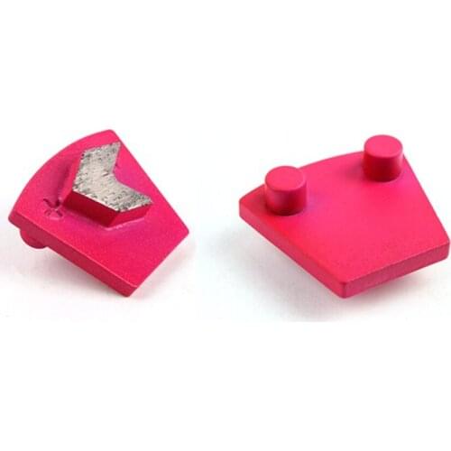 KT62 Two Pins Blank Concrete Grinding Shoes Grinding Pads with One Arrow Segment for Concrete Terrazzo Floor Renovation 12PCS