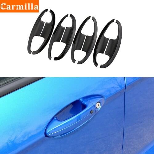 Carmilla ABS Exterior Door Bowl Protector Cover Car Door Handle Sticker for Ford Ecosport 2018 2019 2020 Accessories