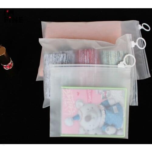100pcs High Quality Plastic Storage Bags Cosmetic Package Pouch Underwear/Socks Packaging Bags Frosted Dustproof Bag 3 sizes
