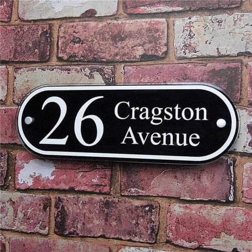 320*110mm Customized Transparent Acrylic House Number Plaques Sign Plates House Signs with Vinyl Sticker Films