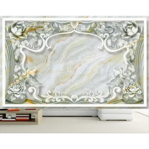 Custom 3D wallpaper, embossed lace stone wall murals for the living room bedroom TV background wall waterproof papel de parede