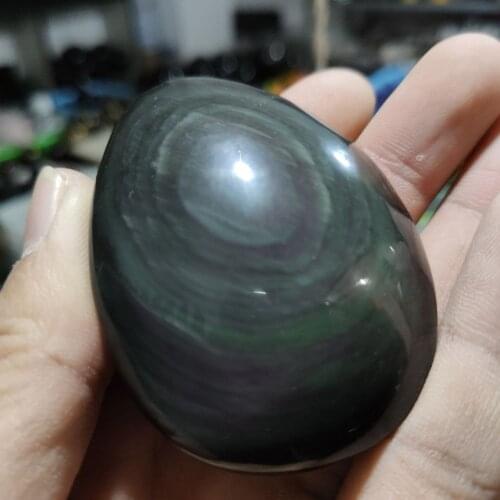 5kg RAINBOW OBSIDIAN Polished Palm Stone Healing Reiki - Mexico