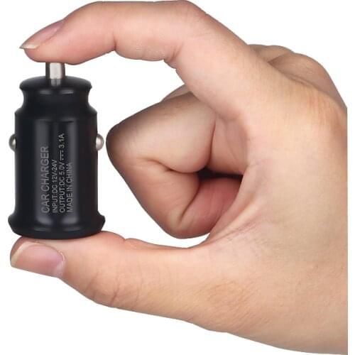 Car Dual 2 Port USB Mini Charger Adapter for iPhone 7 Plus 6 Huawei Samsung Galaxy S8 S7 Car Socket Power Adapter 12V Auto