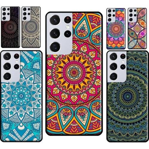 Mandala Flower Totem Phone Case For Samsung Galaxy S8 S9 S10 Plus S20 FE Note 10 Plus Note 20 Ultra S21 Coque