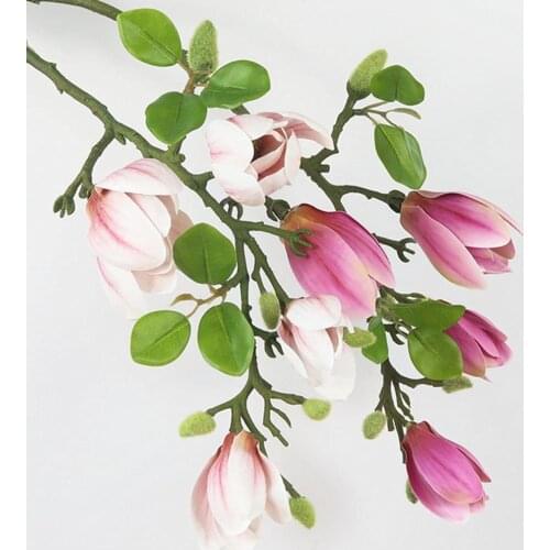 Artificial Magnolia Flower Branch Wedding Decoration Orchid Magnolia Wedding For Home Flowers Artificial Flowers Silk Decor M6T4