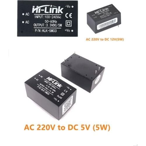 HLK-5M03 HLK-5M05 HLK-5M12 5W AC-DC 220V to 12V/5V/3.3V Buck Step Down Power Supply Module Converter Intelligent