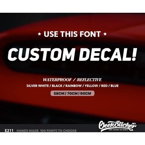 Geeksticker Custom Text Car Windshield Decal Stickers Reflective Waterproof For Mazda Toyota BMW VW Honda Ford Audi Car Styling