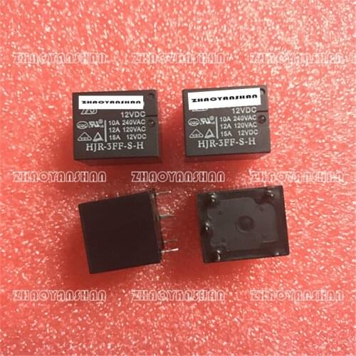HJR-3FF-S-H 12VDC 12V 10A T73 4pins Power relay 10pcs Free Shipping