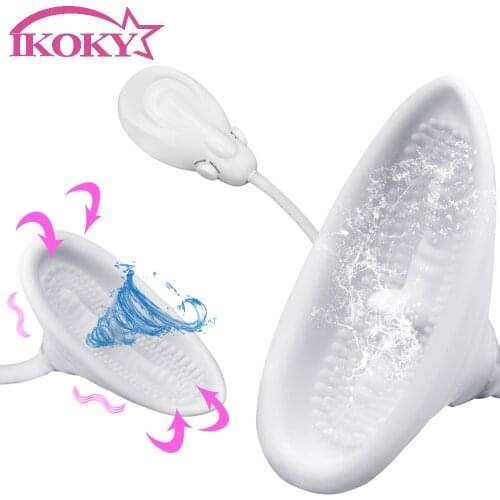IKOKY Tongue Vibrators Clitoris Stimulator Nipple Suck Cup Sucking Vibrators Electric Vacuum Pump Vagina Pump Sex Toys For Woman