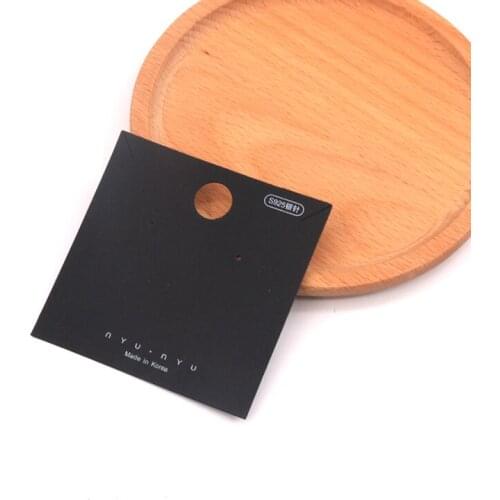 New Design 100pcs/Lot 8*8cm Jewelry Earrings Packaging Cards Black S925 Necklace Pendant Display Card Hanger Tags Wholesale