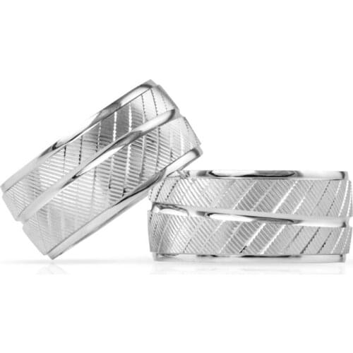 SILVERFONI 925 Sterling Real Silver Wedding Rings Set For Men And Women Luxury Jewelry Fashion Engagement Anniversary New Season