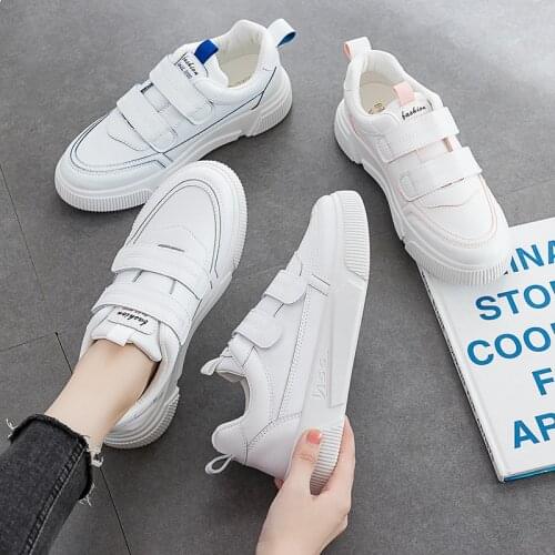 Velcro White Shoes 2021Spring and Autumn New Casual Shoes Womens Breathable Sneakers comfortable sports shoes