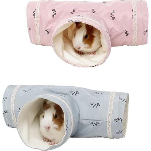 Rats Hamsters 3 Way Tunnel Pet Toy Cat Puppy Playing Tube Kitten Rabbit Collapsible Cave Exercise Bed Small Animal Toys