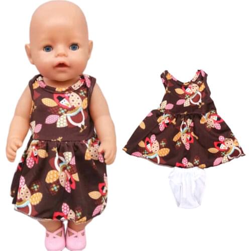 Doll clothes pants cartoon unicorn romper clothes for baby doll dress sets for 18inch baby doll accessories toys wear