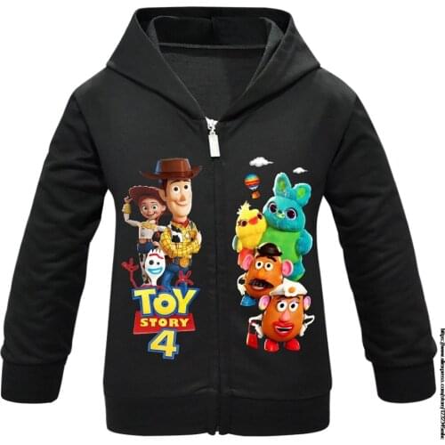 Toy Story 4 spring autumn childrens clothing boys jackets hooded trench children outwear zipper jacket for boys windbreaker