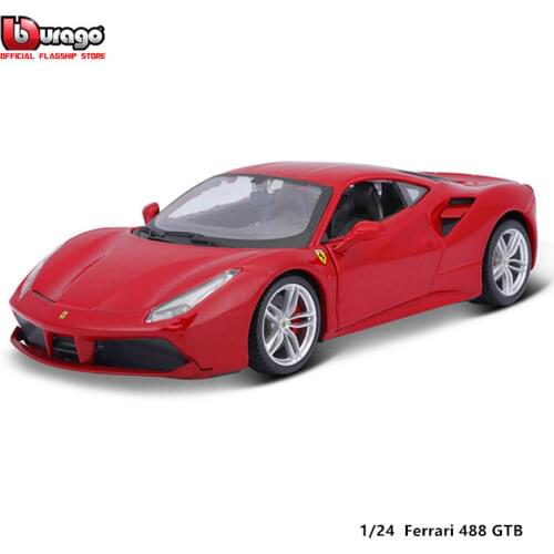 Bburago 1:24 Scale Ferrari 488 GTB Alloy Luxury Vehicle Diecast Cars Model Toy Collection Gift