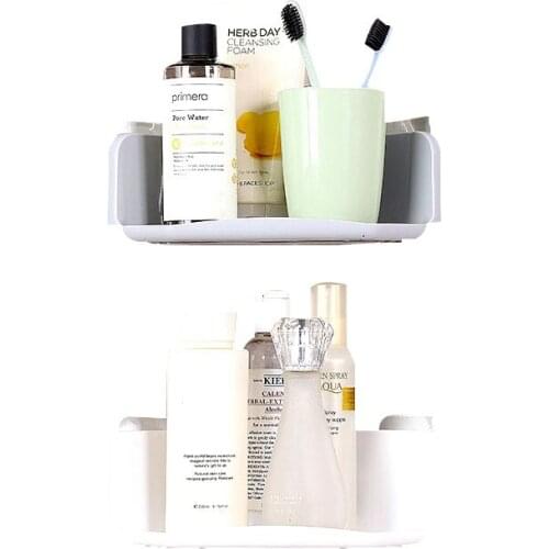 Bathroom Product Wall Mounted Corner Storage Shelves 2 Color Kitchen Multifunction Kitchen Storage Racks PP Material Storage Box