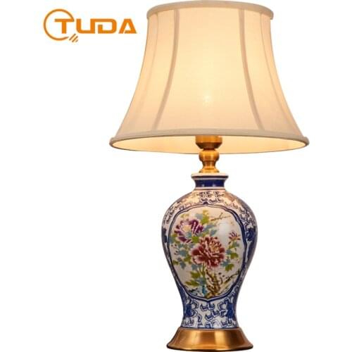 Chinese Retro Table Lamp Living Room Ceramic Nostalgic Chinese Style Classical Tea Table Decoration Master Bedroom Bedside Lamp