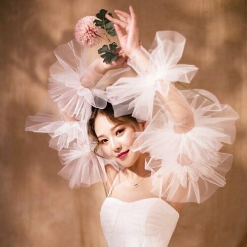 New sex white lace evening party pricecess lady modle long fingerless long arm warmer gloves free ship