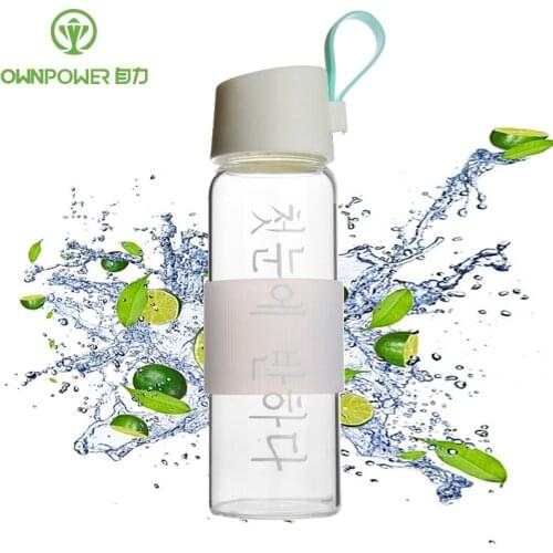 OWNPOWER my 650ml water bottle lover glass water bottles coffee portable bottles tourism camping drinking water bottle Garrafa