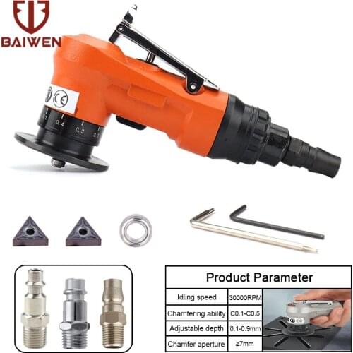 Adjustable Mini Pneumatic Chamfering Machine Hand-held 45 Degree Arc Chamfer Deburring Tools With US/EU/JP Plug