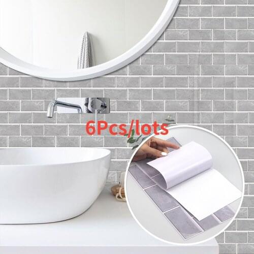 Rectangular Antique Self-adhesive Brick Pattern Wall Tiles Waterproof And Oilproof 3D Stickers For Kitchen