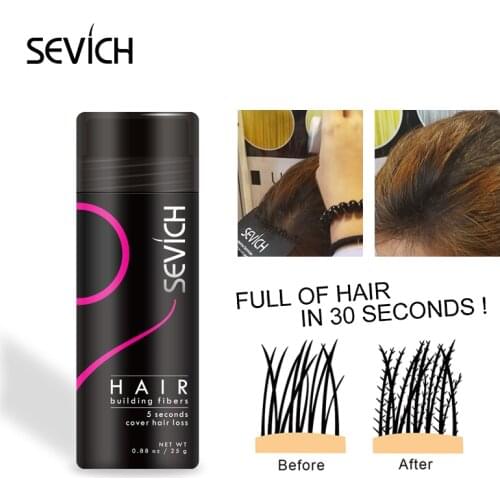 Sevich Multi-colors 25g Hair Loss Building Fiber Hair Fibers Keratin Thickening Spray Hair Building Fibers Hair Regrowth Powders