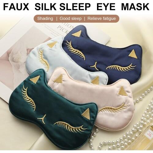 Sleeping Silk Eye Mask Sleep Night Dream Cover Mask Silk Aid Bandage Relax Blindfold For Women Men Traveling Health Eyepatch