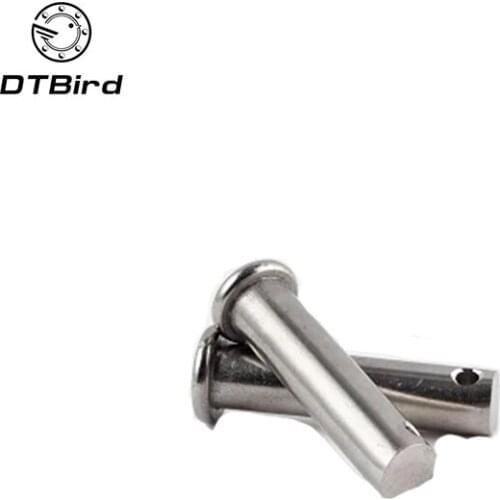 20pcs/lot M6 6mm M6 304 stainless steel Clevis Pin,Flat head cylindrical pin with hole
