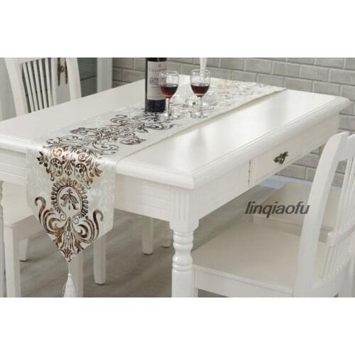 Modern simple European style bronzing dining table coffee table table runner