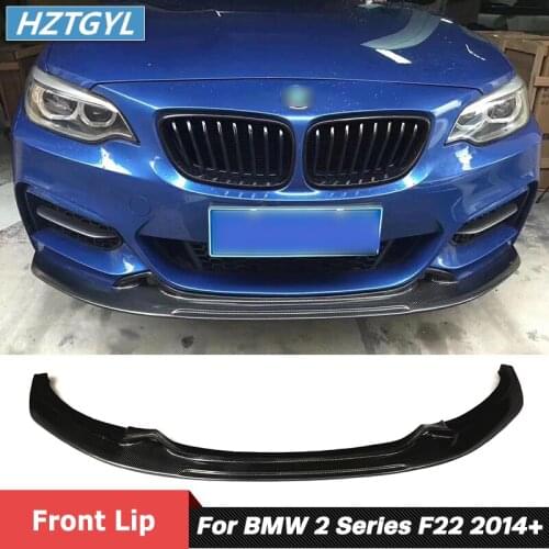 EXOT Style Carbon Fiber Material Front Bumper Lip Diffuser Spoiler For BMW 2 Series F22 M235i Retrofit 2014 Up