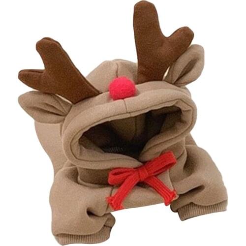 Dog Winter Warm Clothes Cute Plush Coat Hoodies Pet Costume Jacket For Puppy Cat French Bulldog Chihuahua Small Dog Clothing