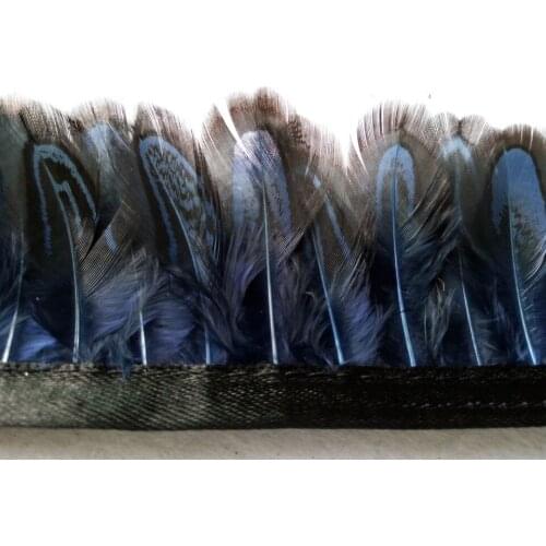 Pheasants feather cloth belt, Ink blue cloth belt 10 meters long, about 50mm wide, DIY decoration accessories