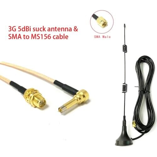 3G Antenna 5dBi 800-2170 MHZ magnetic base 3M extension cable SMA male +SMA Female To MS156 RG316 Cable 15cm