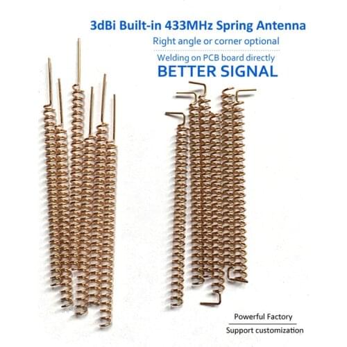 433MHZ 3dbi internal PCB welding copper coil spring antenna 433 helical antenna 50PCS/batch
