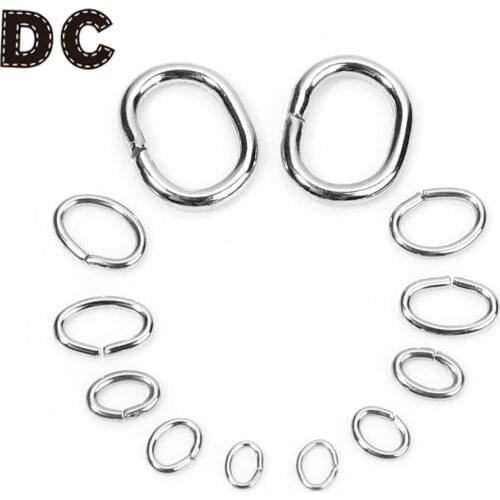 100pcs/lot 4-13.5mm Stainless Steel Single Loops Open Jump Rings Tone Rings Connectors for DIY Necklace Bracelet Jewelry Finding