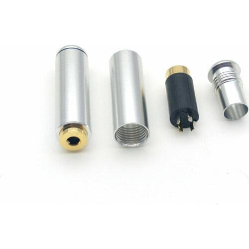 100pcs silver 2.5mm 4 Pole Female jack Connector Audio Soldering adapter