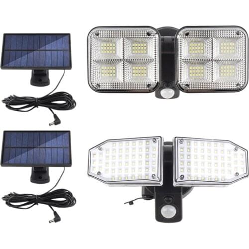 20W 120LED Solar Light PIR Motion Sensor Garage Lamp Folding Garden Security Wall Lamp 18650 Rechargeable Street Induction Light