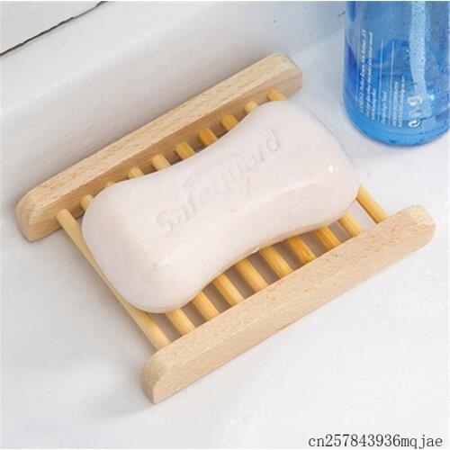 200pcs Wood Soap Dishes Soap Tray Holders Bath Shower Home Storage Organizer Plate Bathroom Accessories