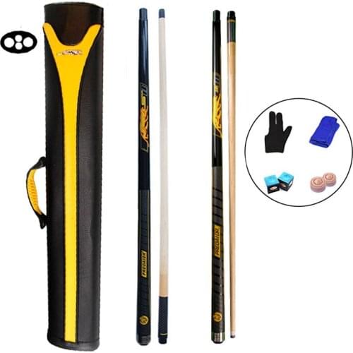 3142 S2 Break Cue Punch Jump Cue Pool Cue Stick 12.75mm 11.5mm Tip Black White Color with Pool Cue Case Set China